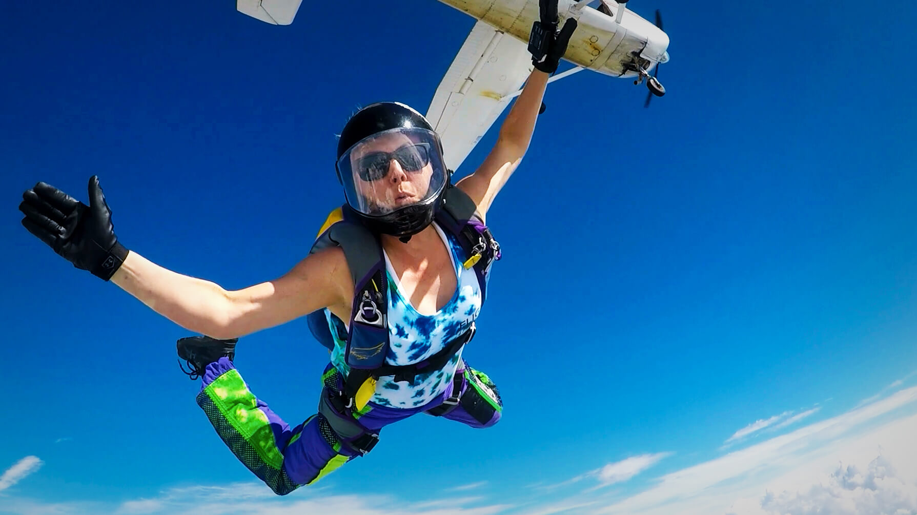 Skydiving experience background