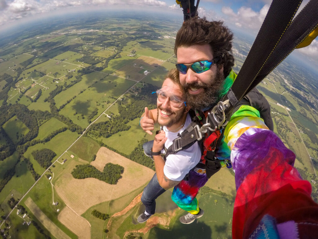 Skydiving experience background